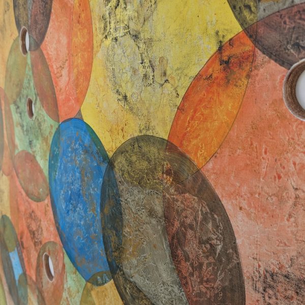 FARBCOLLAGE AUF HOLZ – Bild 3
